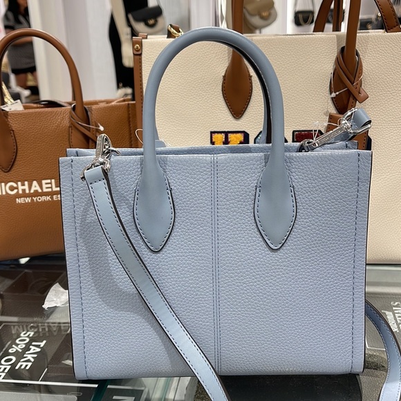 MICHAEL KORS Mirella Small Shopper TZ XBody Pebbled Leather Crossbody
Pale Blue - Picture 5 of 16